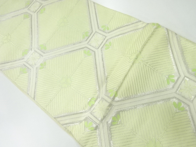 アンティーク　蜀江に花模様織り出し袋帯（材料）